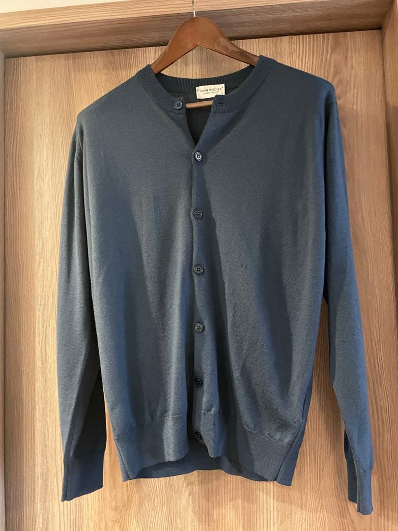 JOHN SMEDLEY ジョンスメドレー　カーディガン　スモーキーブルー