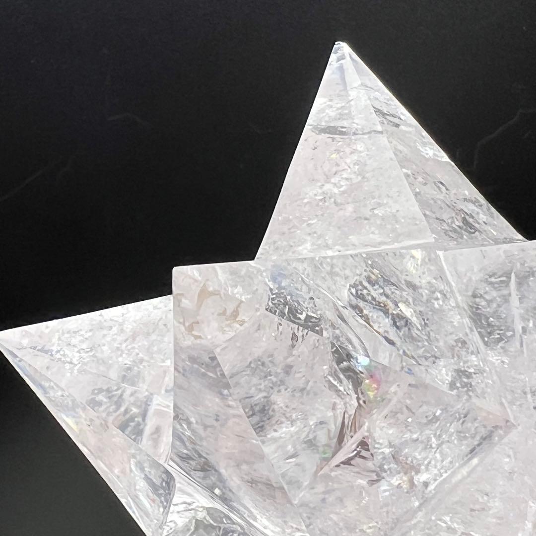 ☆特別出品☆透明度にギラギラクラック☆究極形状☆レインボー 水晶 アステロイド