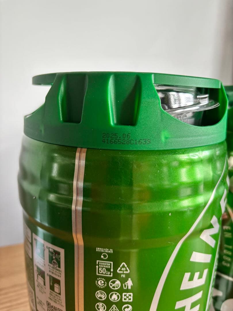 オランダ直輸入 ハイネケン樽生ビール 5リットル×2セット（新品・未開封）