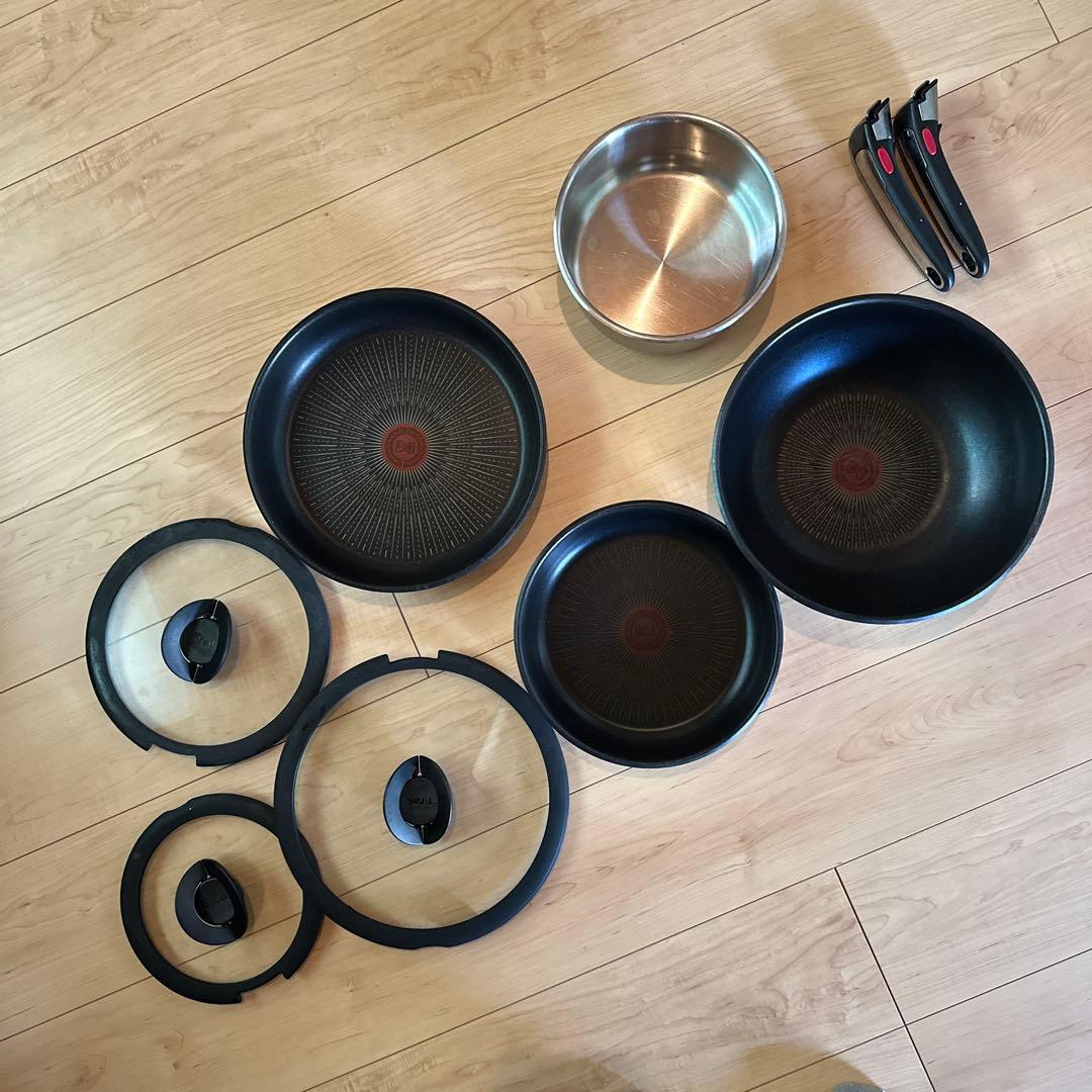 ティファール フライパンセット IH ガス火対応　ステンレス