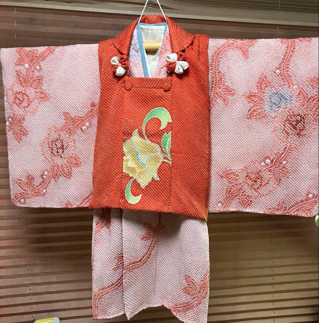 藤娘きぬたや被布　3歳祝い着