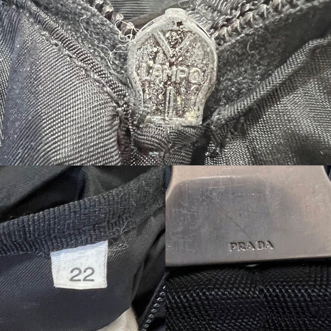 【極美品】プラダ ボディバック クロスボディ 三角ロゴ 黒 ナイロン 斜め掛け