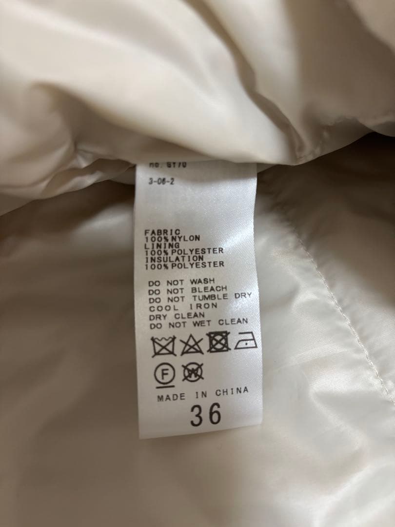 Spick & Span★スタンドカラー中綿オーバーブルゾン★オフホワイト