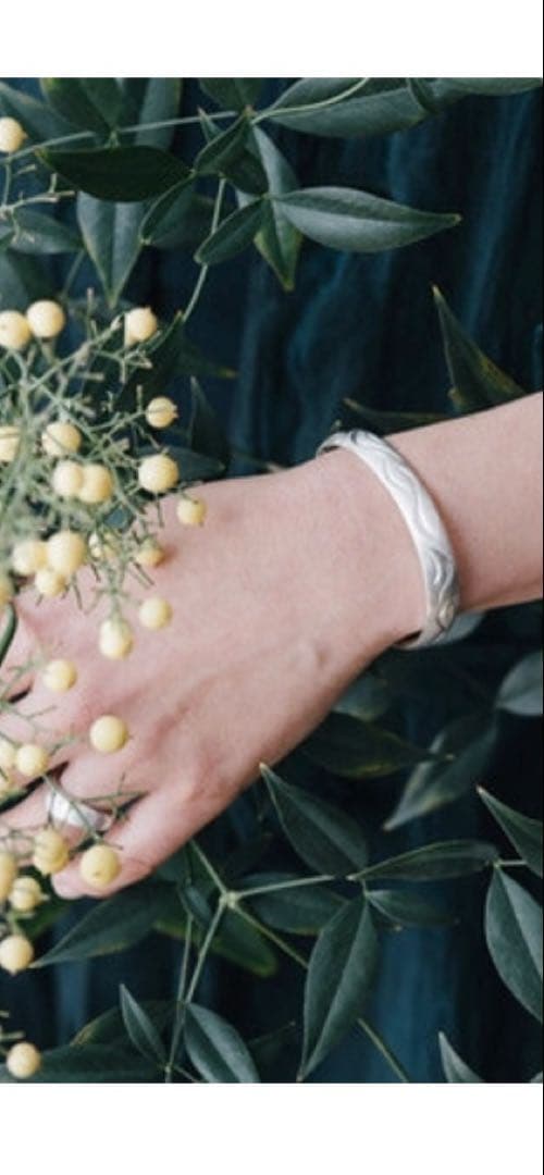 鶫 tsugumi 銀小物製作所　シルバー925 オープンバングル さざなみ