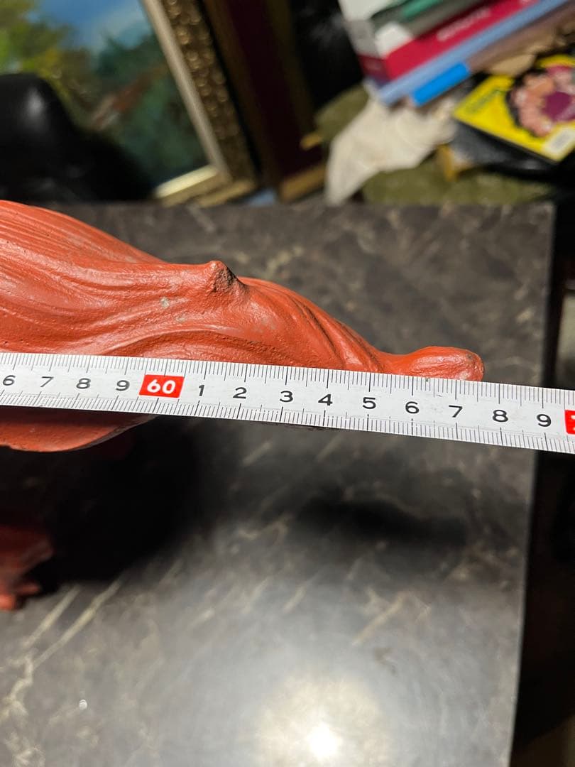 鉄製の馬、特大馬の置物、馬の置物、たてがみの馬、66センチ馬、11キロ