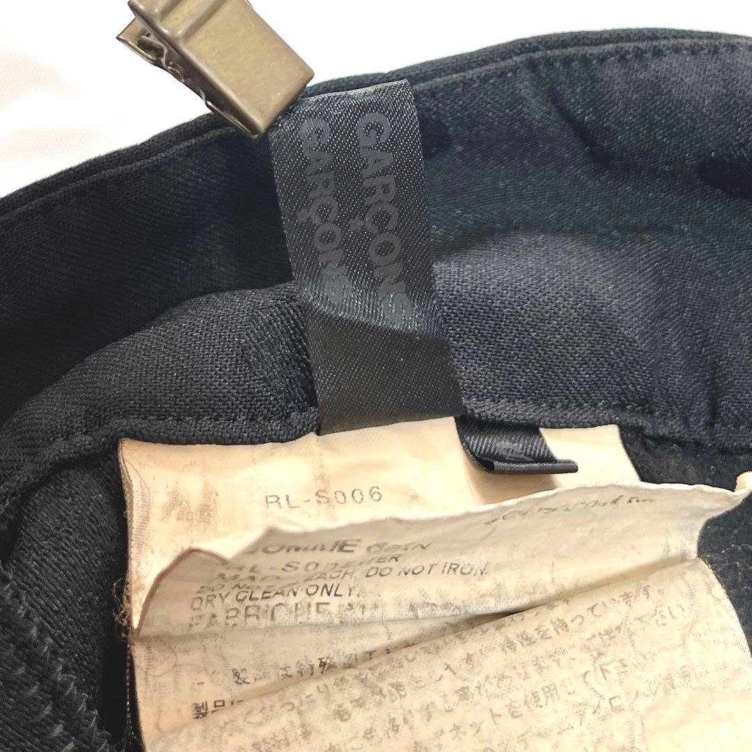 【コムデギャルソン】ポルカドットタックフレアスカート ミモレ丈 ブラック