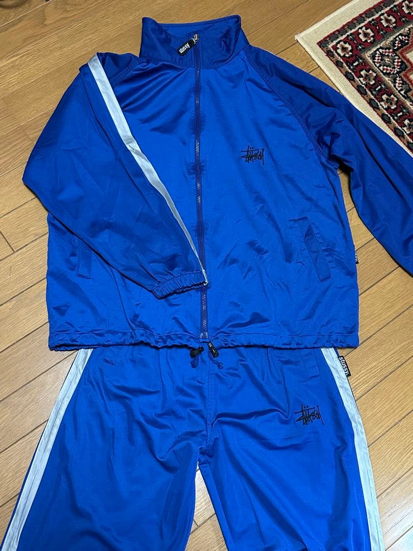 希少 90s Stussy 赤青タグ トラックスーツ セットアップ ジャージ