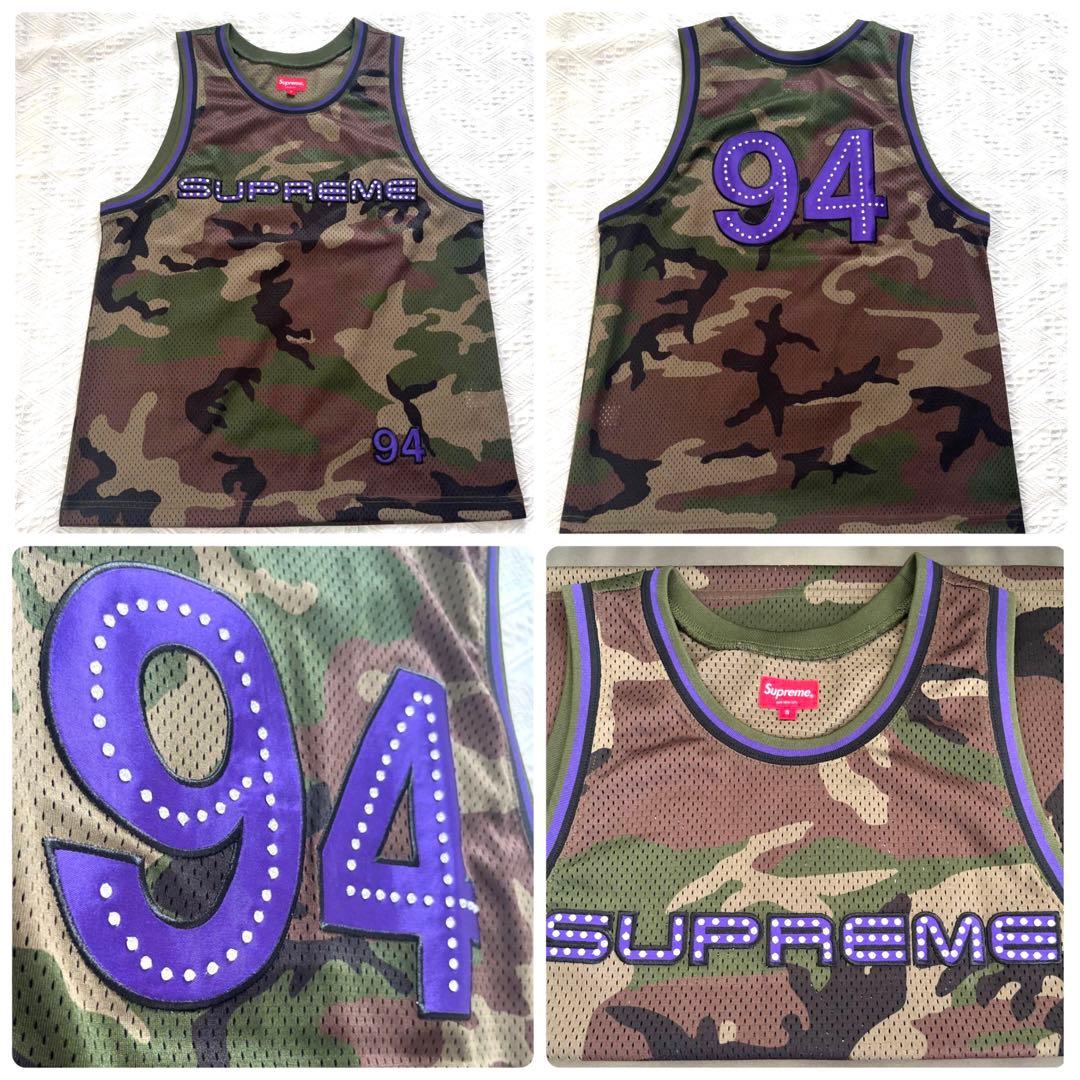 【美品】Supreme Rhinestone Basketball Jersey