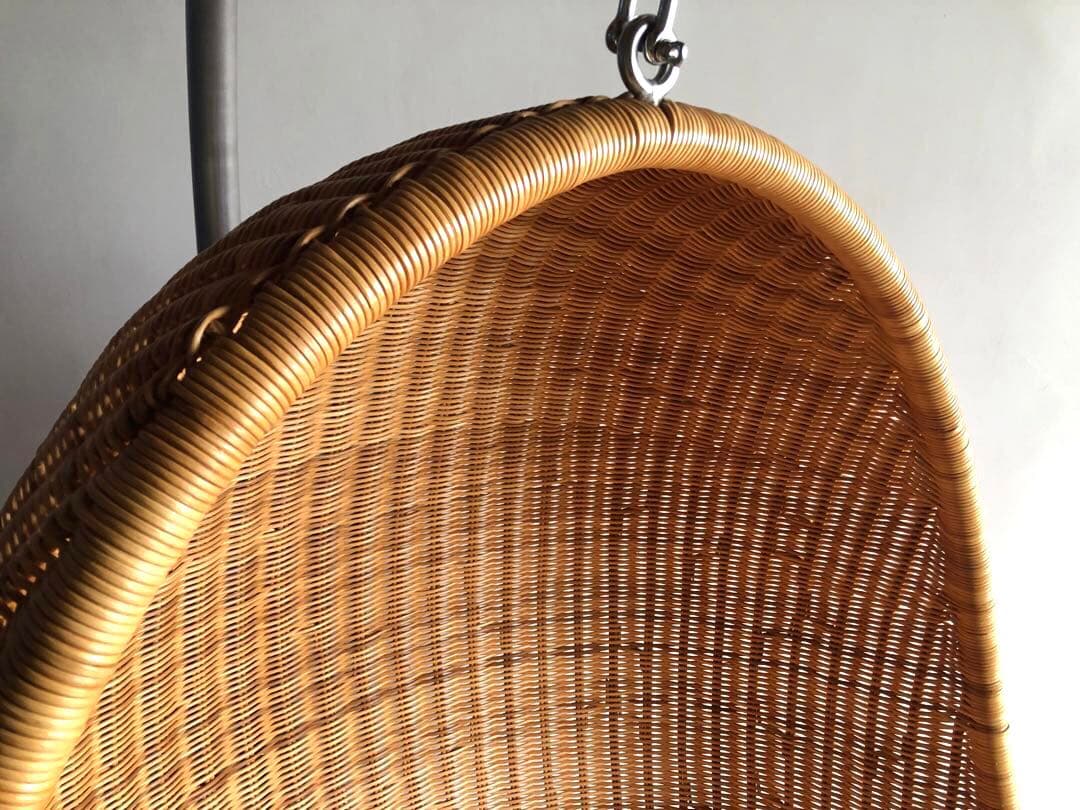 名作 ヤマカワラタン製 ナナディッツェル ハンギングエッグチェア 北欧 デザイン