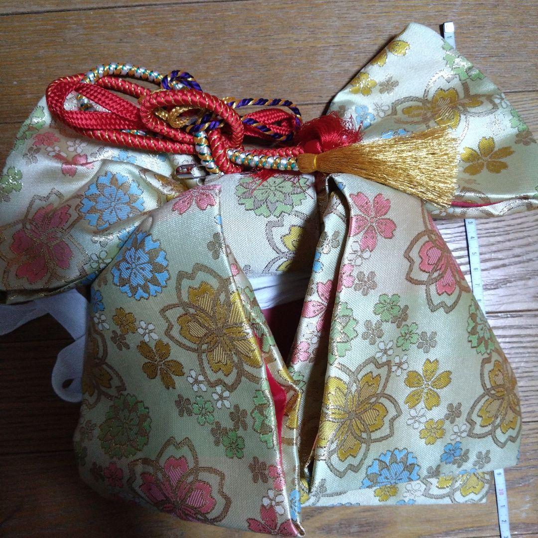 美品★七歳★帯バッグ草履はこせこ小物セット★桜柄