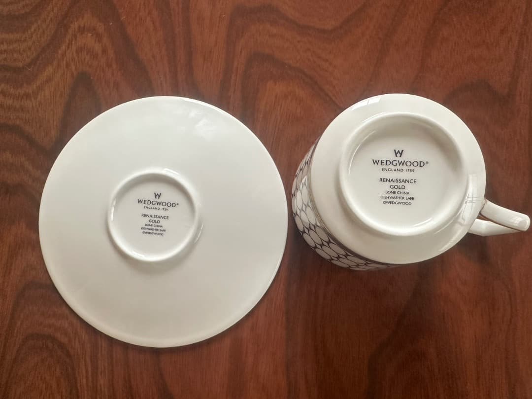 【】 ルネッサンスゴールド ティーカップ＆ソーサーペア（ブルー）