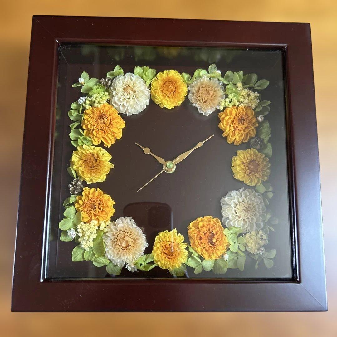 プリザーブドフラワーアレンジメント資材セット.クォーツ時計