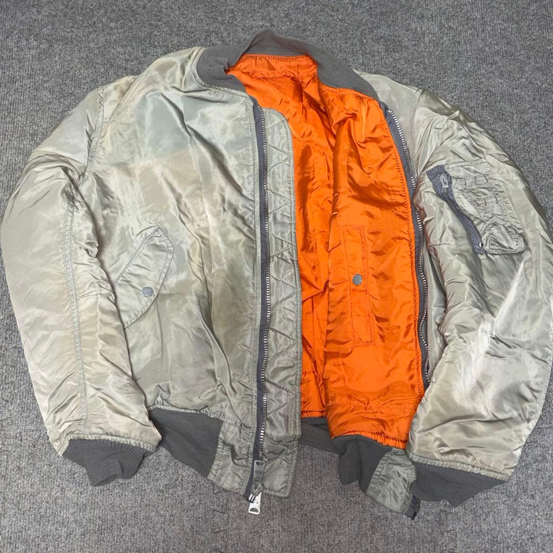 【超希少色XXL✨️】【米90】ALPHA INDUSTRIE ma-1 シルバー