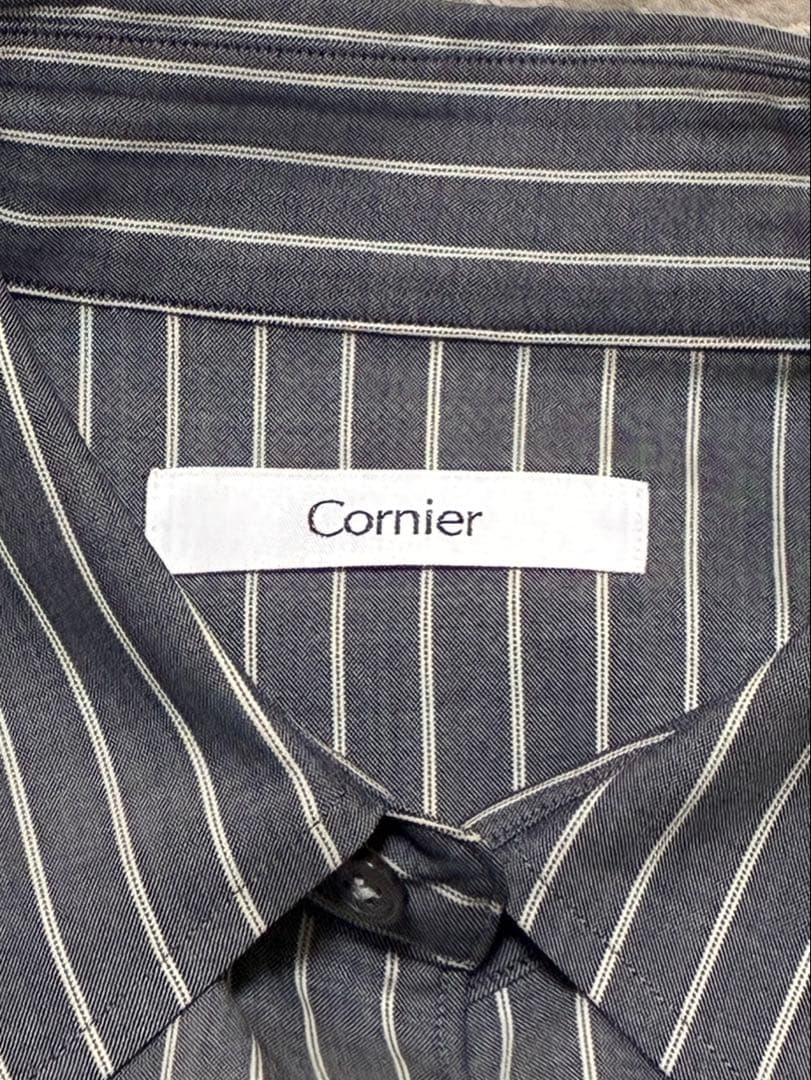 【着用1回のみ】Cornier コルニエ WOOL STRIPE SHIRTS