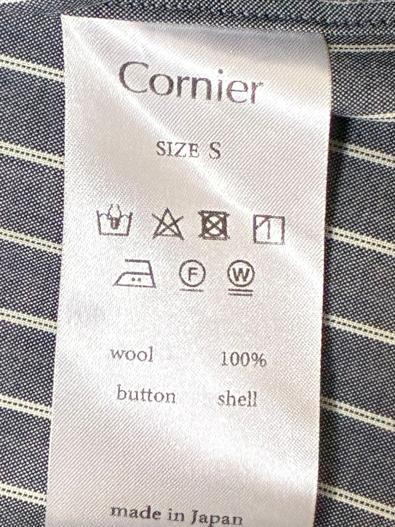 【着用1回のみ】Cornier コルニエ WOOL STRIPE SHIRTS