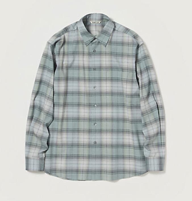 トップス AURALEE SUPER LIGHT WOOL CHECK SHIRT 5
