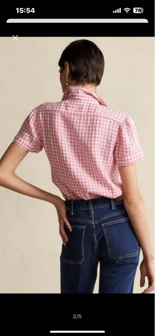 Polo Ralph Laurenポロラルフローレンリネンギンガムチェックシャツ