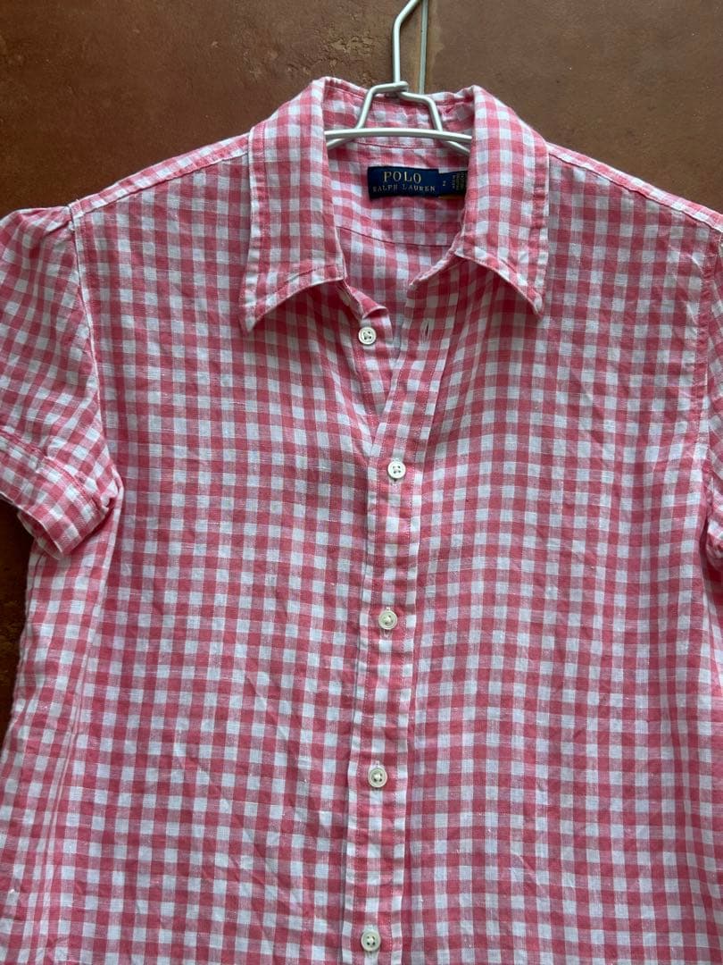 Polo Ralph Laurenポロラルフローレンリネンギンガムチェックシャツ