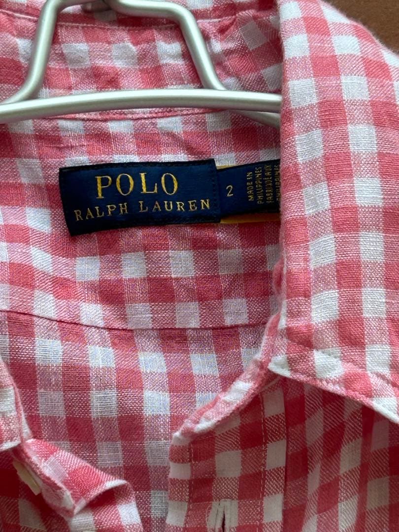 Polo Ralph Laurenポロラルフローレンリネンギンガムチェックシャツ