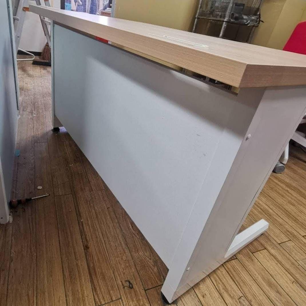 デスク 井上金庫 オフィスデスク 平机 幅1200mm 本体ホワイト PC机