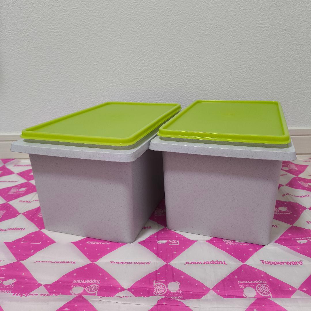 タッパーウェア ５キロキーパー（ハンドル無）（２個）お米保存にも！