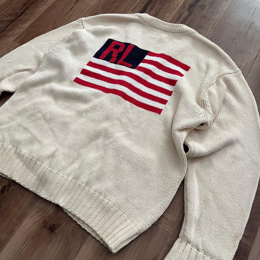 Polo Ralph Lauren RLロゴ星条旗 カーディガン