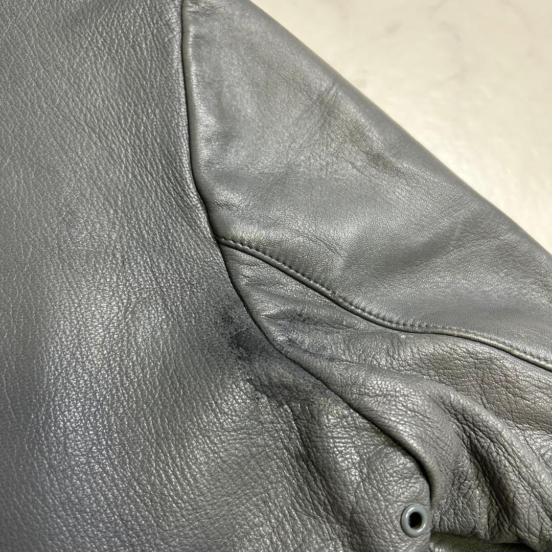 【70s】ドイツ軍 BM サブマリンジャケット レザージャケット グレー系