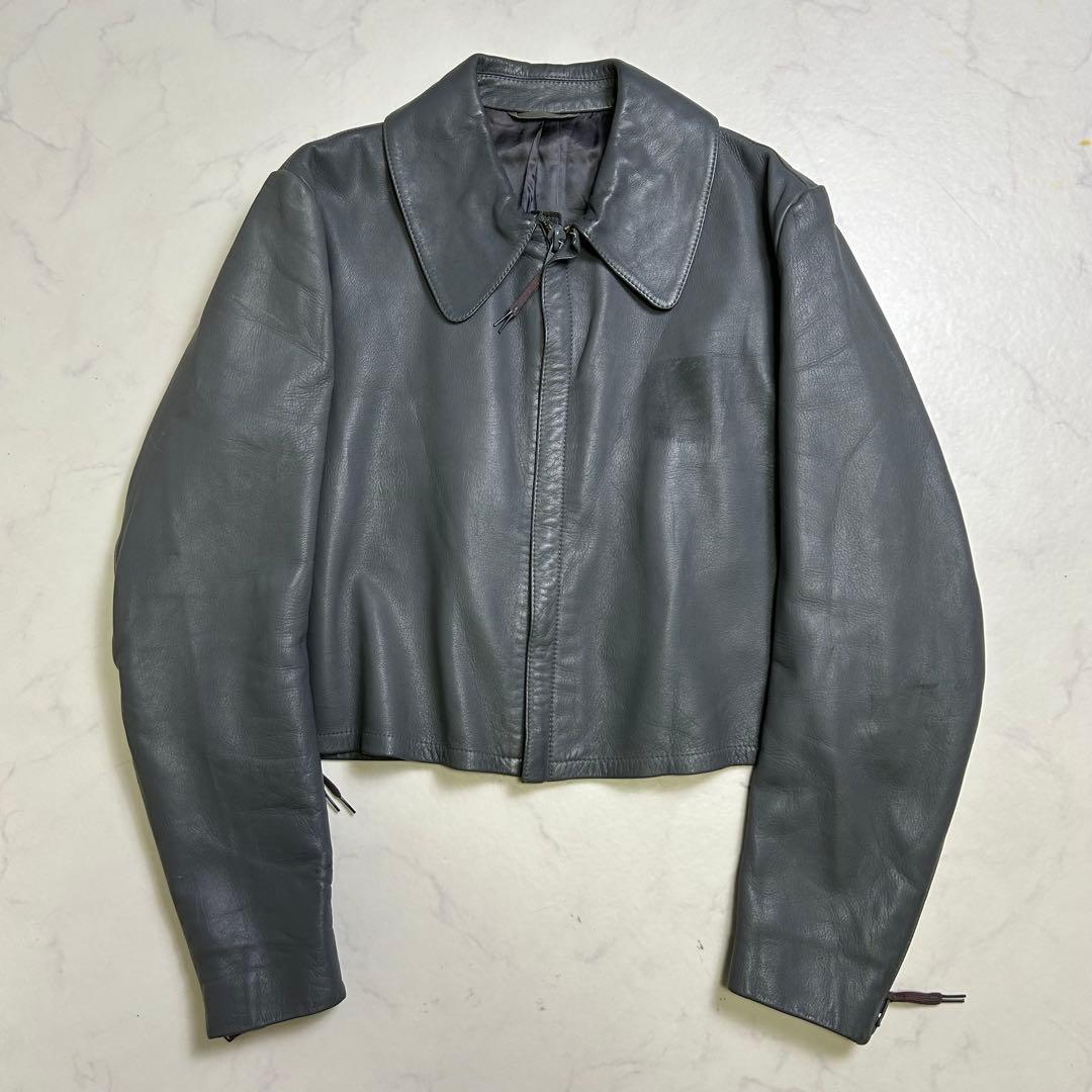 【70s】ドイツ軍 BM サブマリンジャケット レザージャケット グレー系