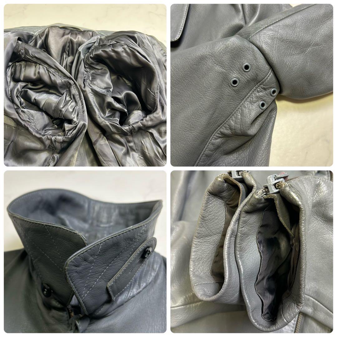 【70s】ドイツ軍 BM サブマリンジャケット レザージャケット グレー系