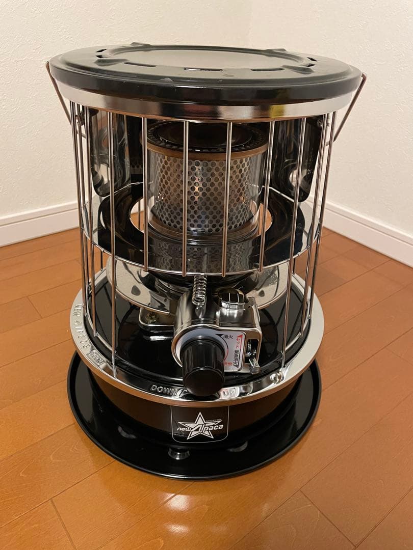 ニューアルパカストーブ　TS-77JS-C ブラック　専用収納ケース反射板、五徳