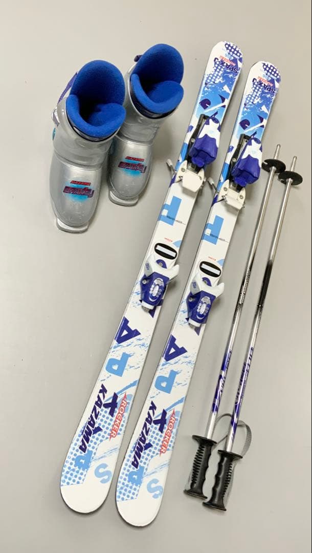 KAZAMA ジュニアスキーセット　板106cm／ブーツ21cm