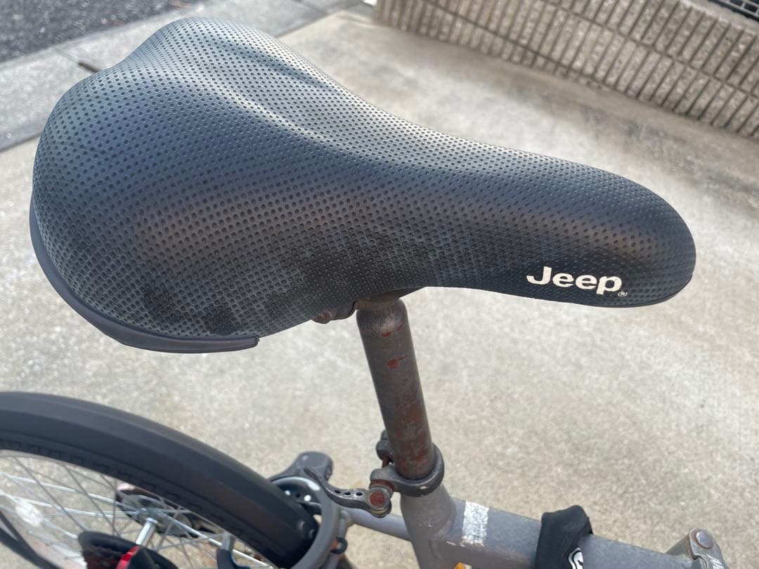 Jeep 折りたたみ自転車 グレー 前面バスケット付き