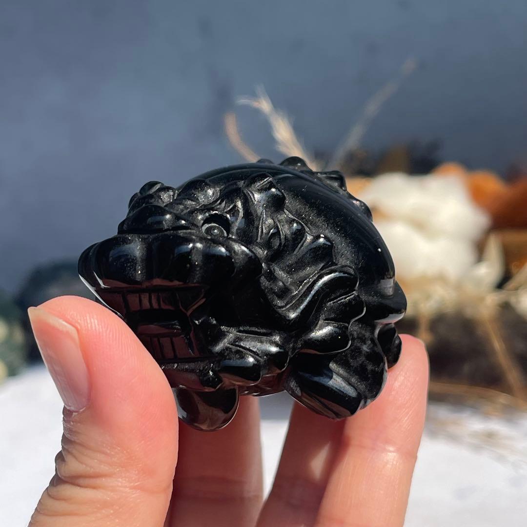 ブラックオブシディアン 龍亀 ロングイ