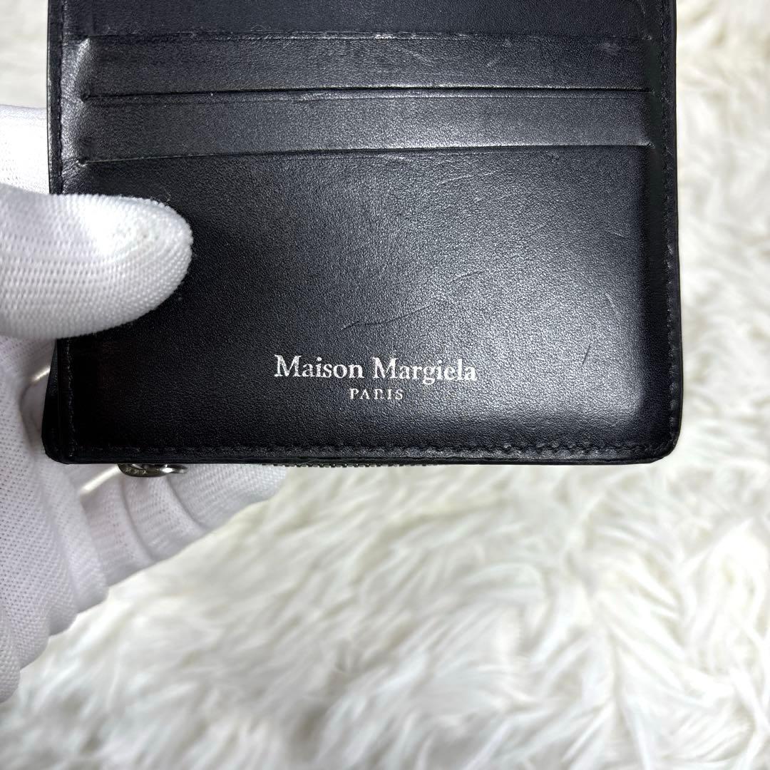 Maison Margiela 二つ折り財布　4ステッチ　レザー　ブラック