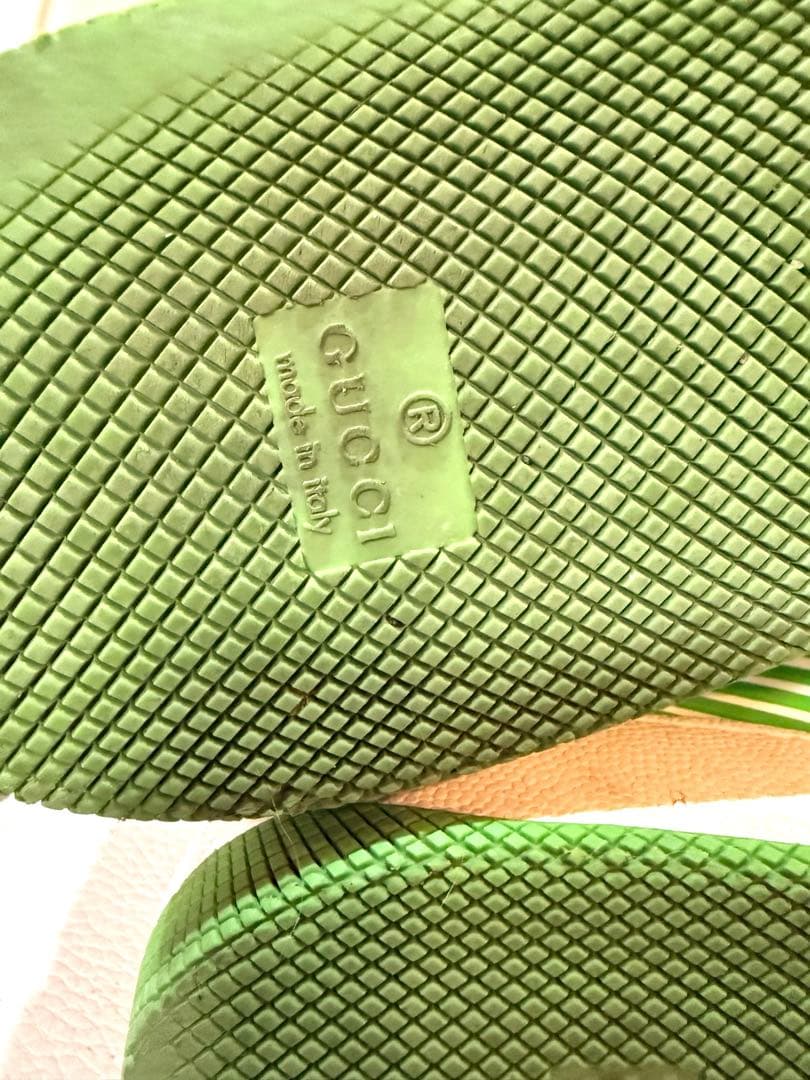 格安本物 GUCCI グッチ メンズ スニーカー 白グリーン