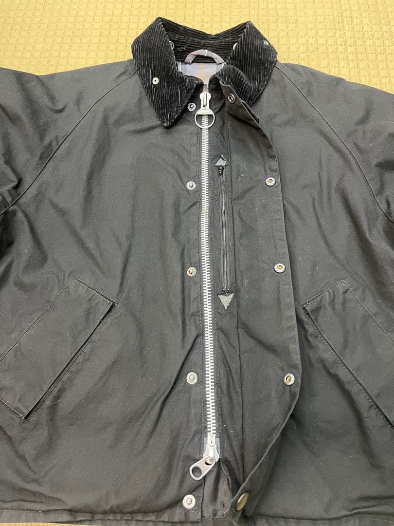 BEAMS別注Barbour TRANSPORT ウォッシュド　ブラック　34