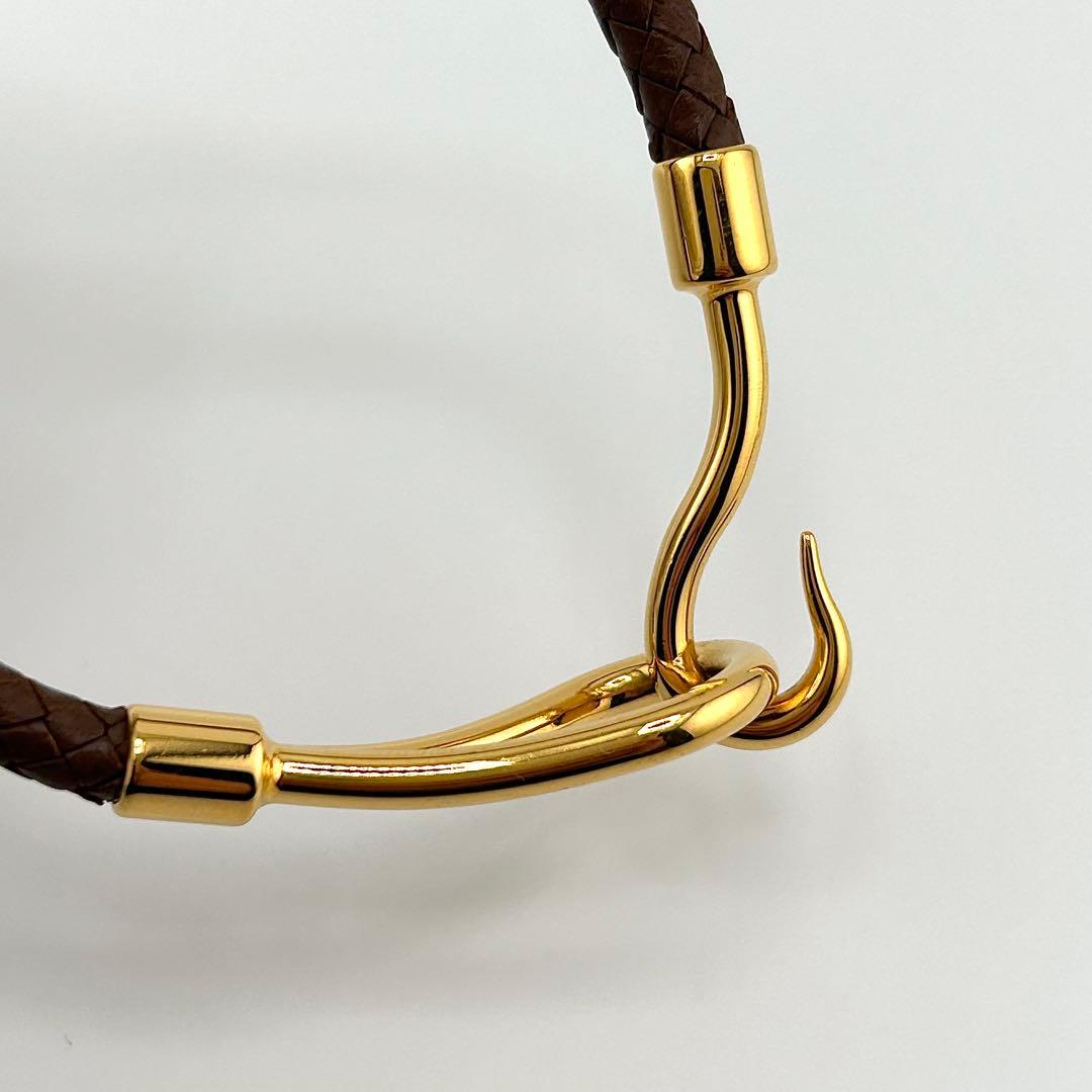 ✨極上美品✨　HERMES ブレスレット　バングル　ジャンボ　編み込み　ゴールド