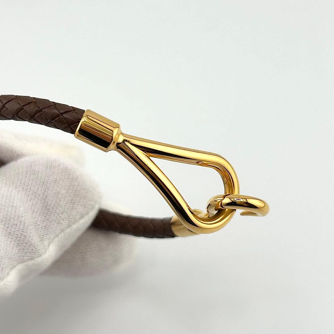 ✨極上美品✨　HERMES ブレスレット　バングル　ジャンボ　編み込み　ゴールド