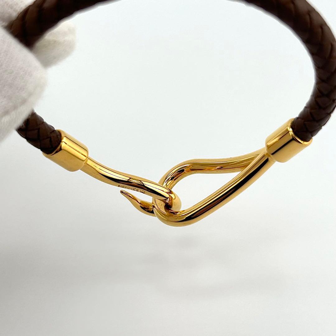 ✨極上美品✨　HERMES ブレスレット　バングル　ジャンボ　編み込み　ゴールド