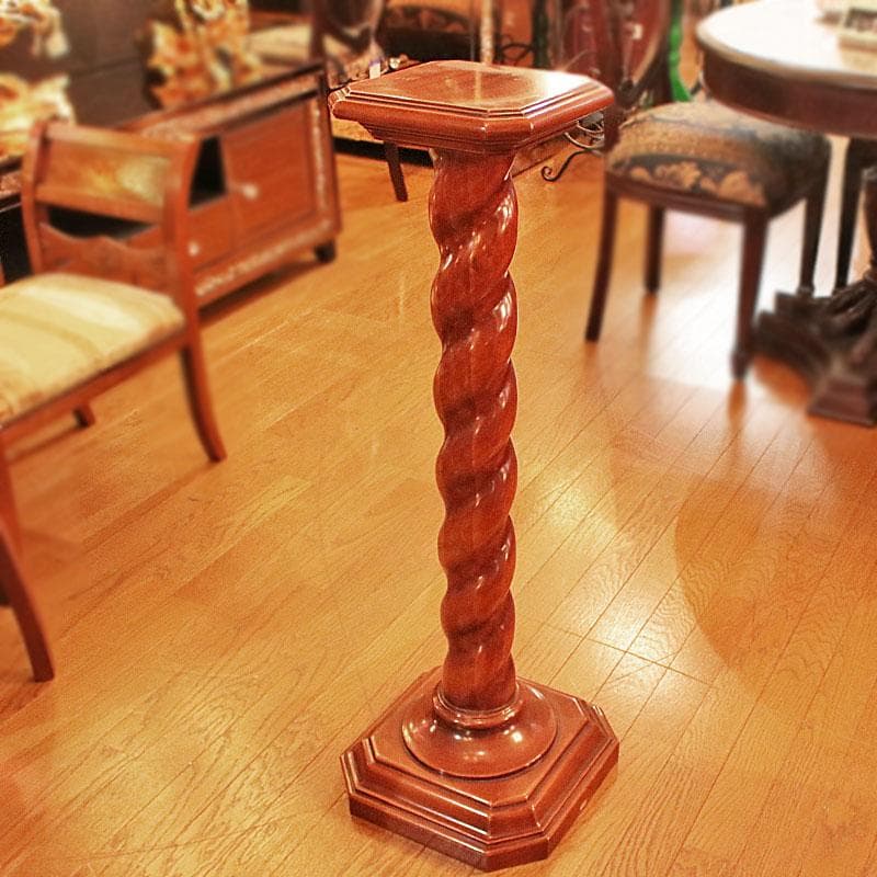 ディスプレイスタンド 木製飾り台 ツイスト支柱 699-549