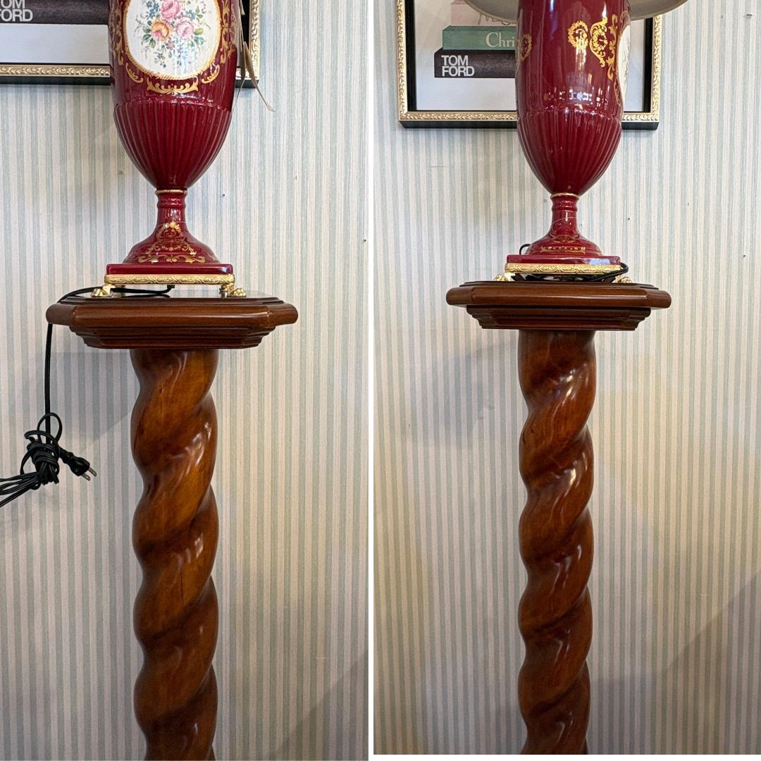 ディスプレイスタンド 木製飾り台 ツイスト支柱 699-549