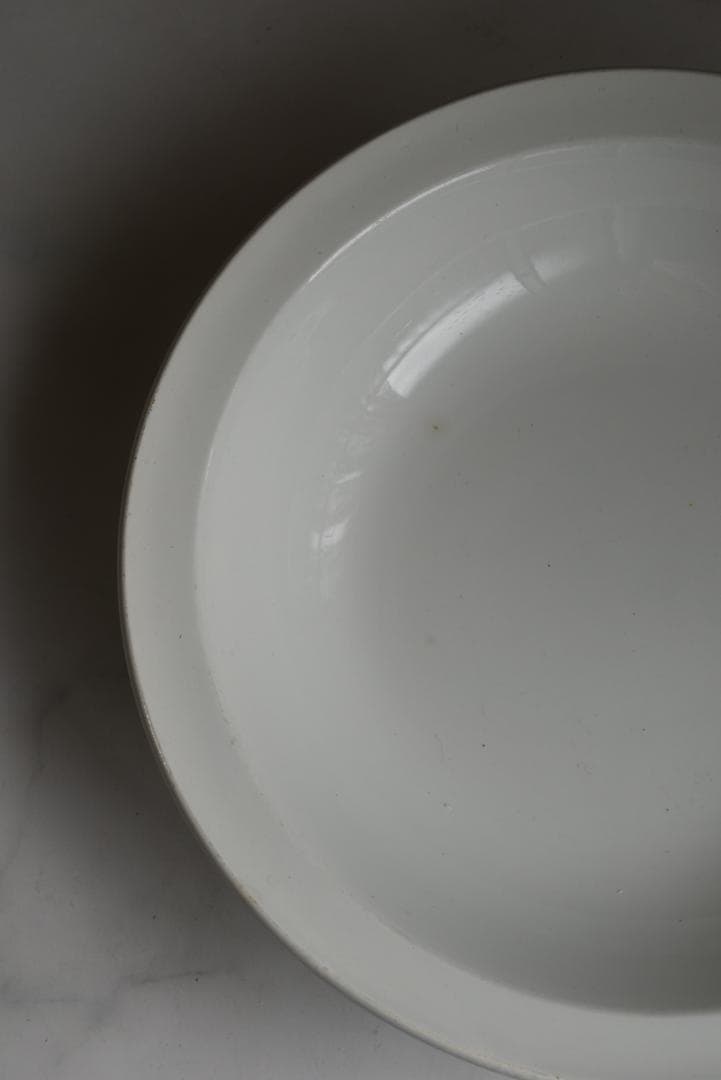 美品クレイユモントロー　白釉サラディエ（31㎝）フランスアンティーク