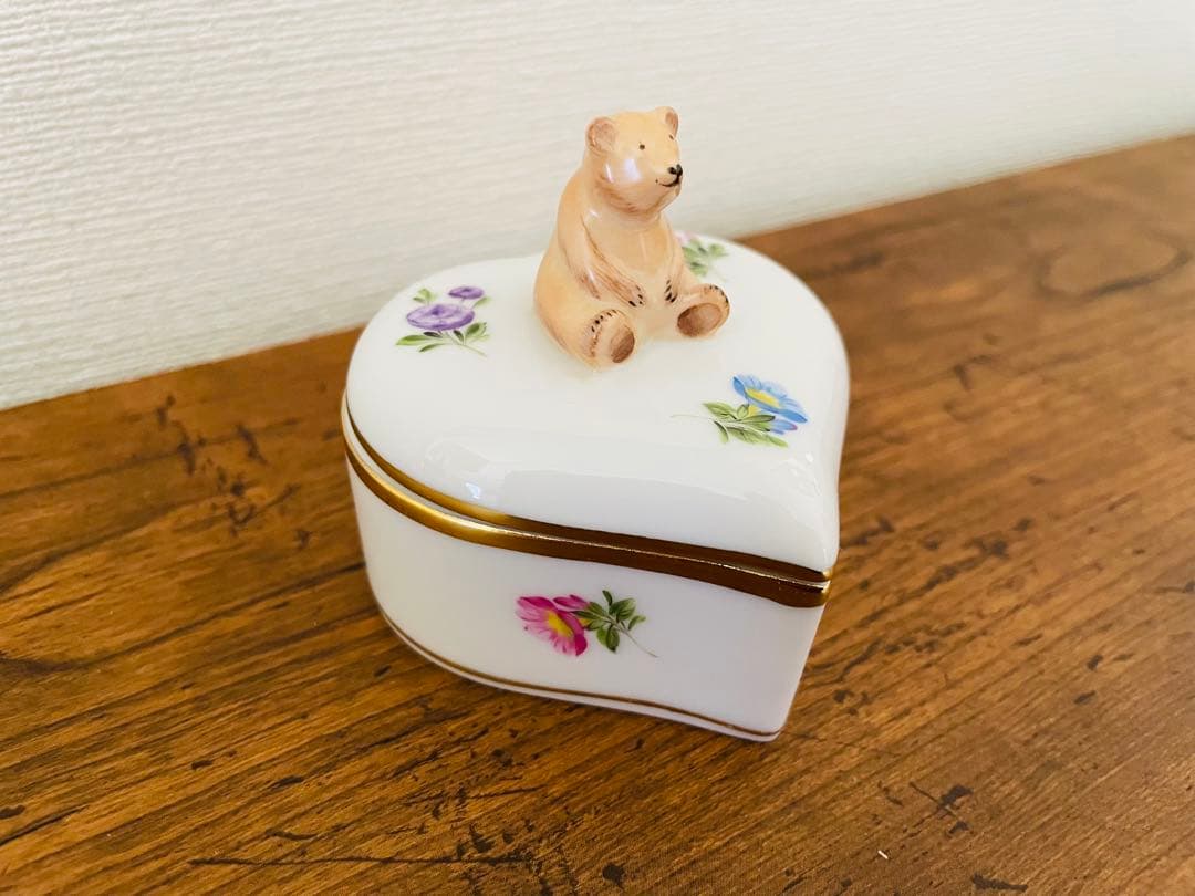 ヘレンド HEREND ミルフルール クマ 小物入れ ベア ボンボニエール