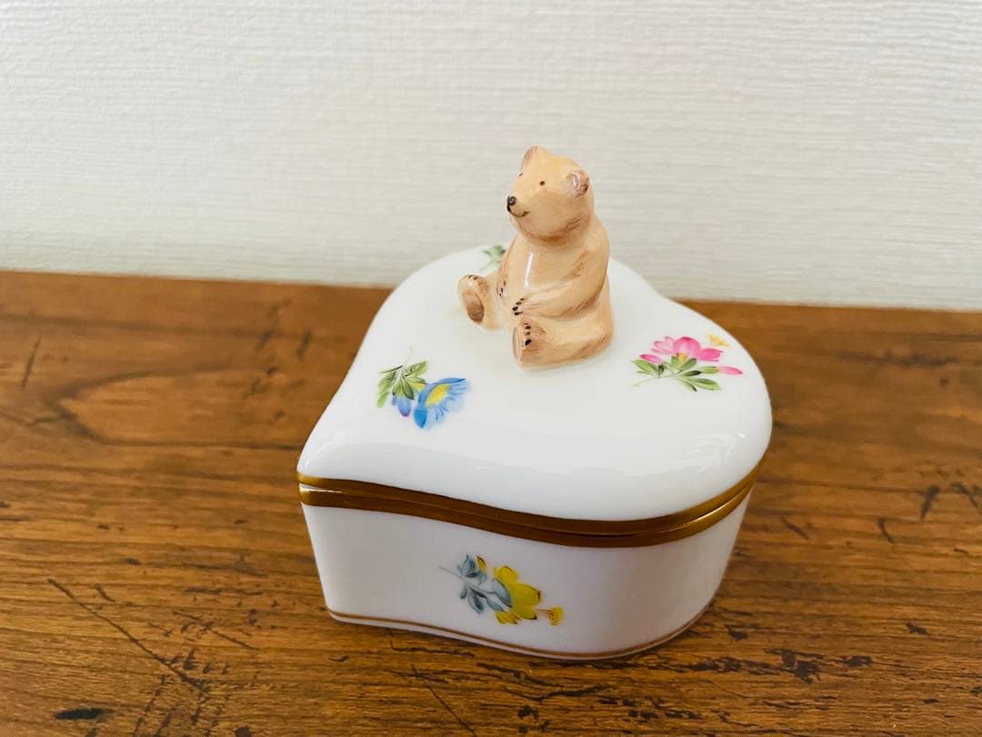 ヘレンド HEREND ミルフルール クマ 小物入れ ベア ボンボニエール