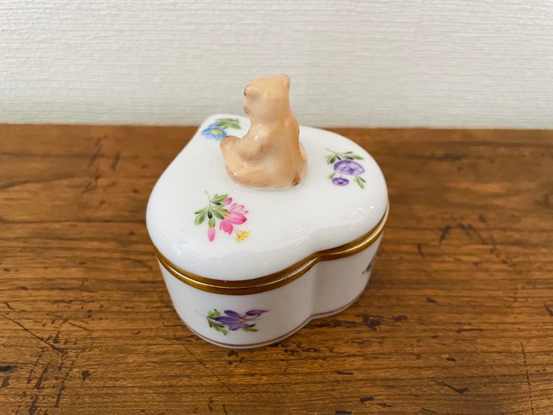 ヘレンド HEREND ミルフルール クマ 小物入れ ベア ボンボニエール