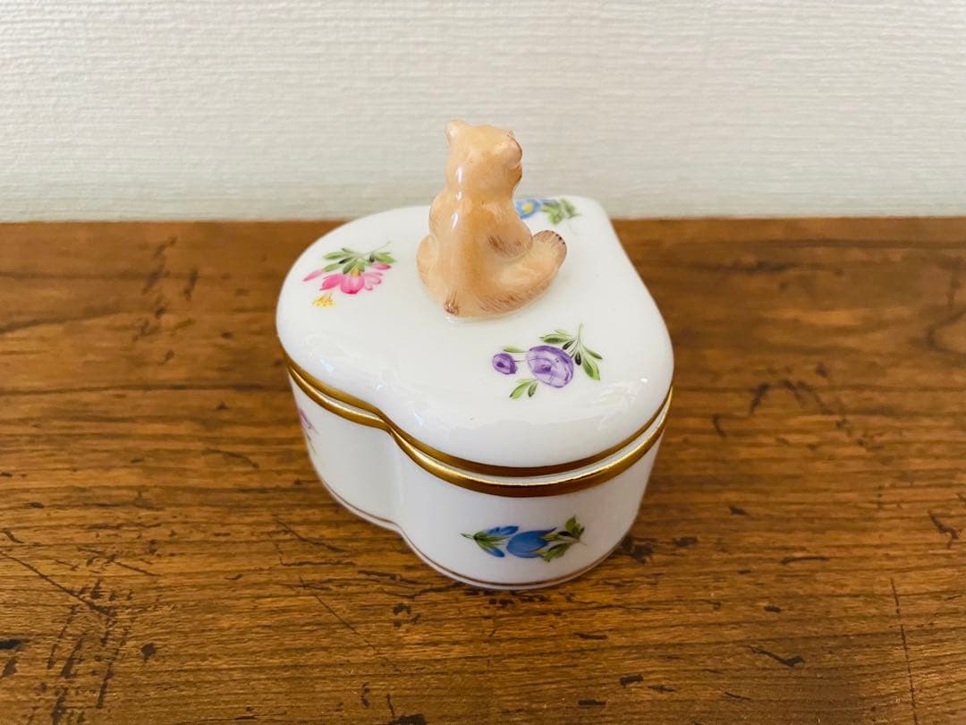 ヘレンド HEREND ミルフルール クマ 小物入れ ベア ボンボニエール