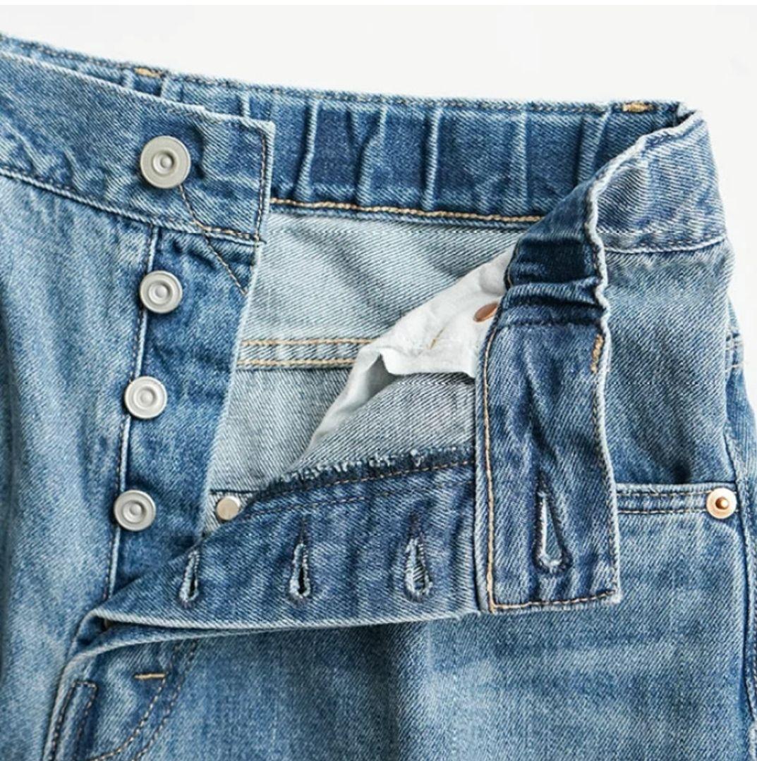 12/25まで値下げ【美品】ソラモナ5Pルーズ　ストレートイージーデニムパンツL