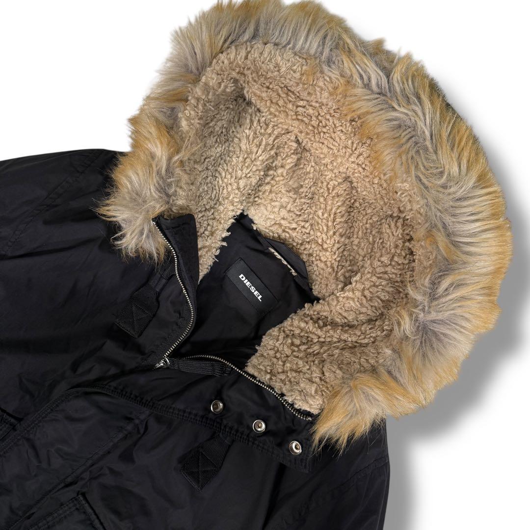 美品 DIESEL ブレイブマン 裏ボア N-2B MA-1 フライトジャケット