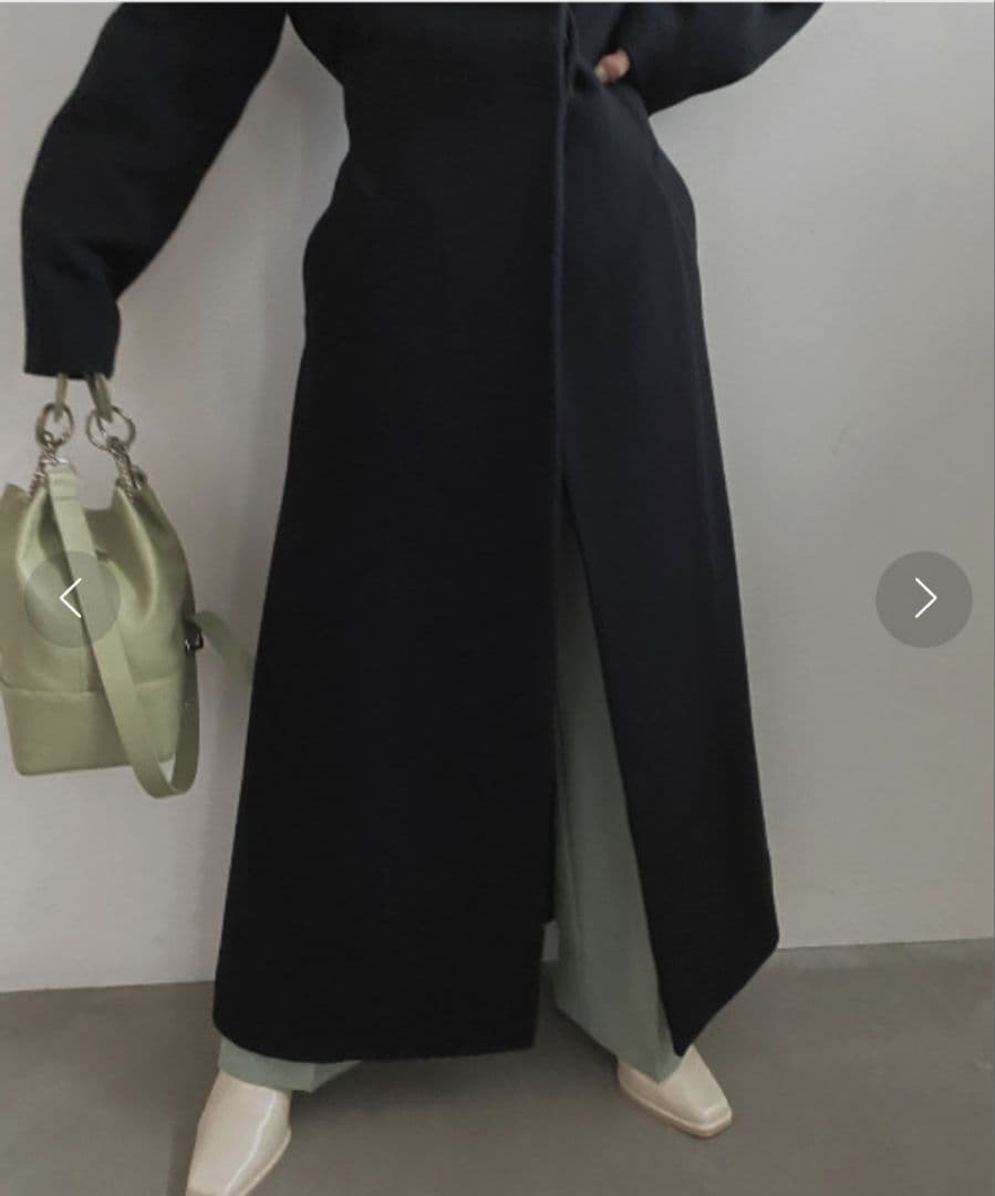 Ameri　WAIST SHAPE NO COLLAR COAT