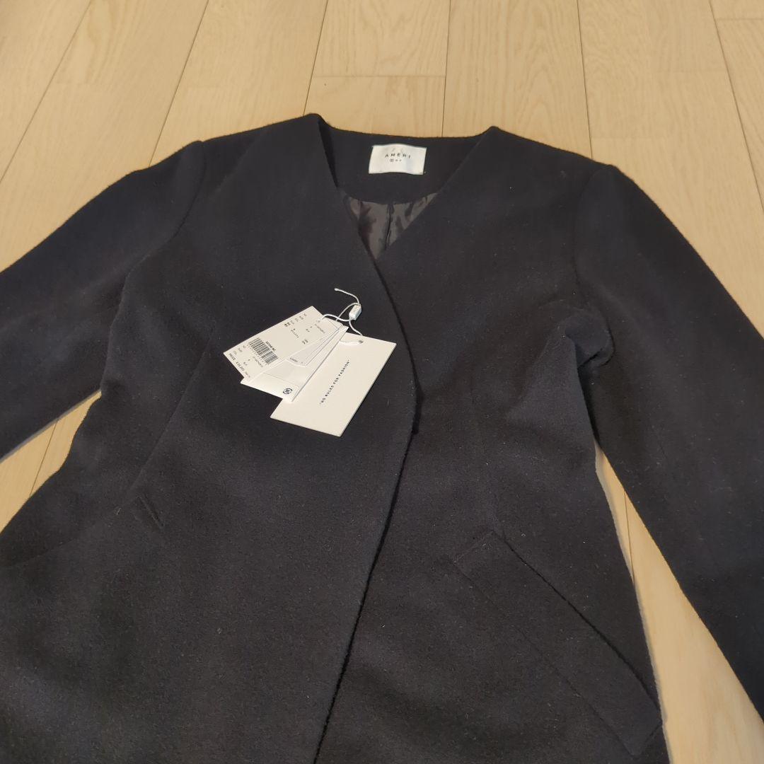 Ameri　WAIST SHAPE NO COLLAR COAT